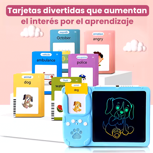 🔮Tablero mágico bilingue📜✨Con 112 tarjetas y 224 palabras en español e inglés