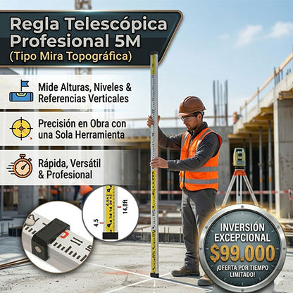 Regla medidora 5 metros
