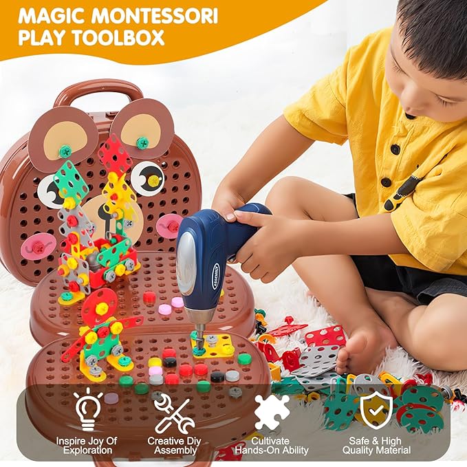 🪛Taladro 3D para niños🧒El mejor regalo para impulsar su creatividad.