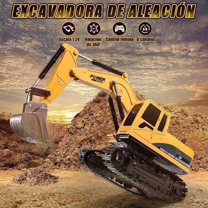 🚜Retroexcavadora a control remoto🎮¡El Juguete Ideal para los Pequeños Constructores!