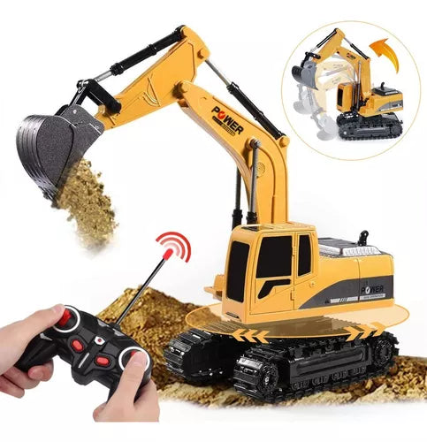 🚜Retroexcavadora a control remoto🎮¡El Juguete Ideal para los Pequeños Constructores!