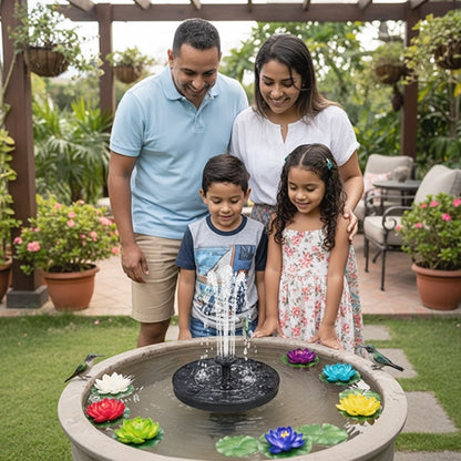 FUENTE DE AGUA SOLAR + 6 FLORES GRATIS