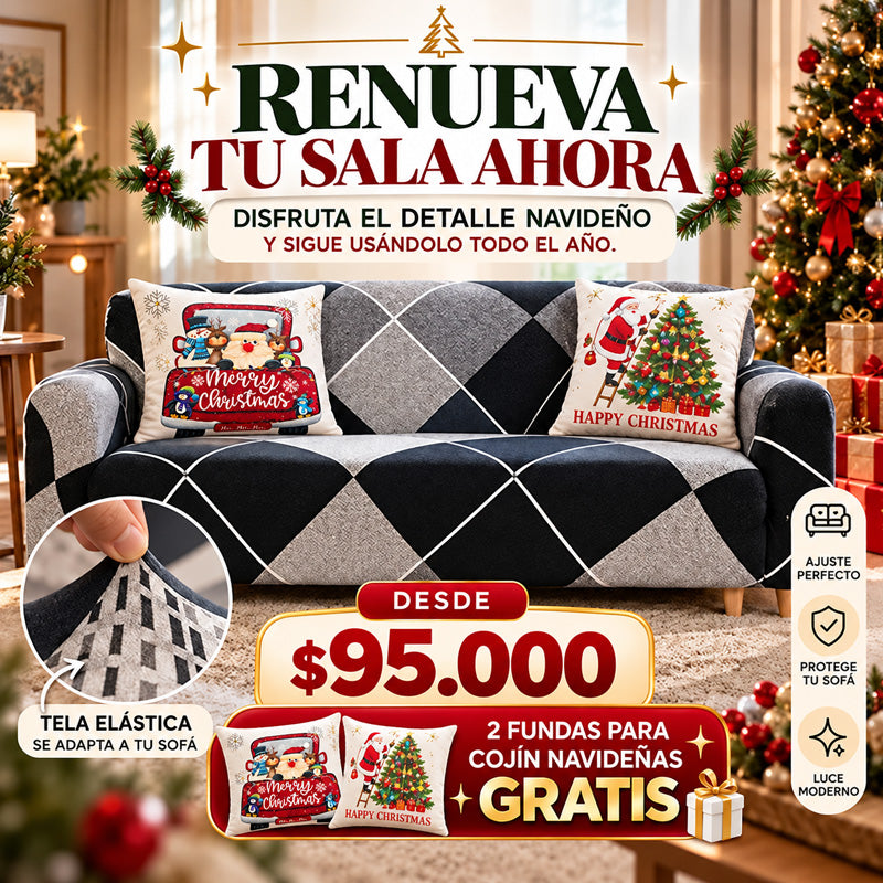 OF Protectores de Sofá + Cojín Navideño GRATIS 🌟🎅🎁