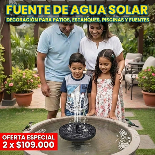 Fuente de agua solar flotante