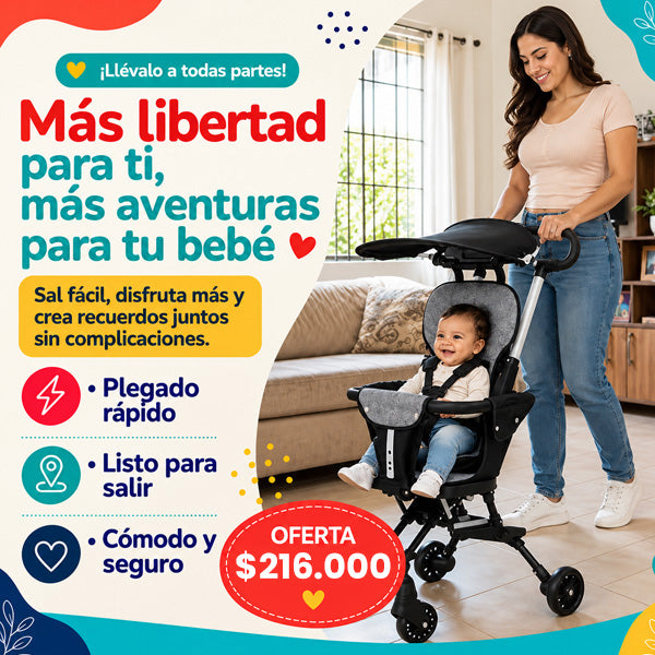 Cochecito plegable para bebé👶🏼👩🏻‍🍼