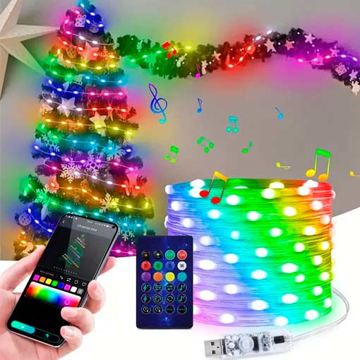 🎆Tira flexible LED inteligente🎄