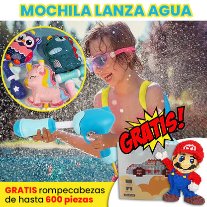 🔫Mochila lanza agua💦 más rompecabezas🧩