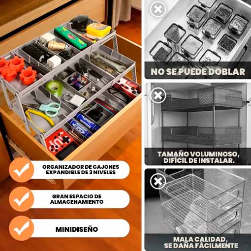 ORGANIZADOR 3 NIVELES + COSMETIQUERA GRATIS 🥰😱