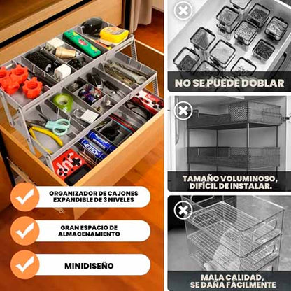 ORGANIZADOR 3 NIVELES + COSMETIQUERA GRATIS 🥰😱