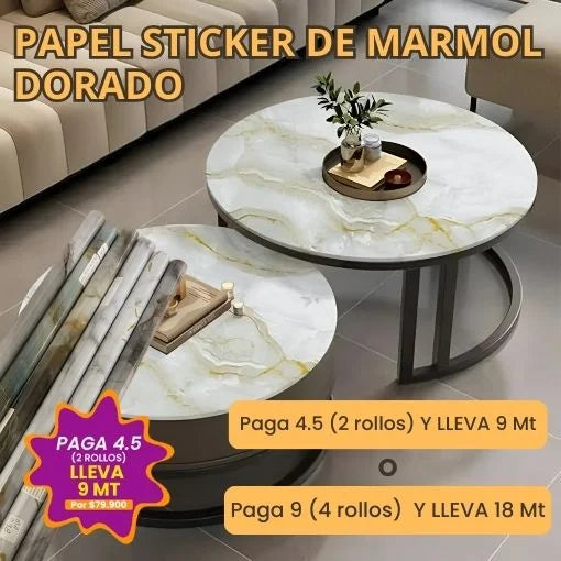 PAPEL MARMOLIZADO DORADO 🌟
