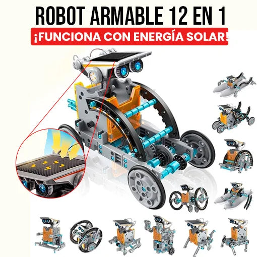 ROBOT ARMABLE SOLAR 12 EN 1 🤖🤩