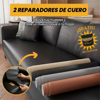 REPARADORES DE CUERO ADHESIVO x 140 CM + 2 RESTAURADORES GRATIS 🤩😱