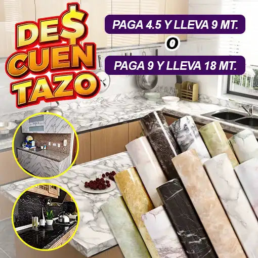 PROMO PAPEL STICKER DE MARMOL. Paga menos y lleva mucho más
