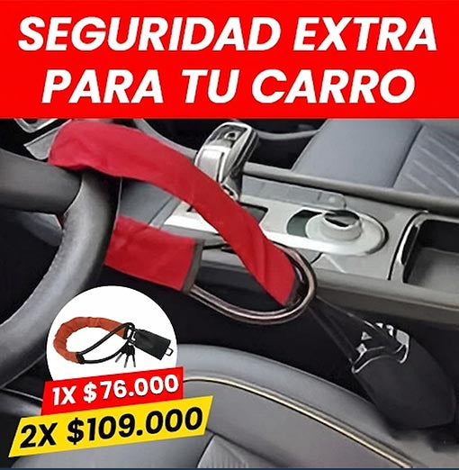 BLOQUEO DE TIMÓN ANTI ROBO 🚘⚡ ¡Evita el robo de tu carro!