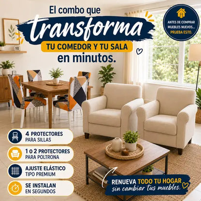 Combo Hogar 🌟 4 Protectores para Sillas y Poltronas 🪑🛋️