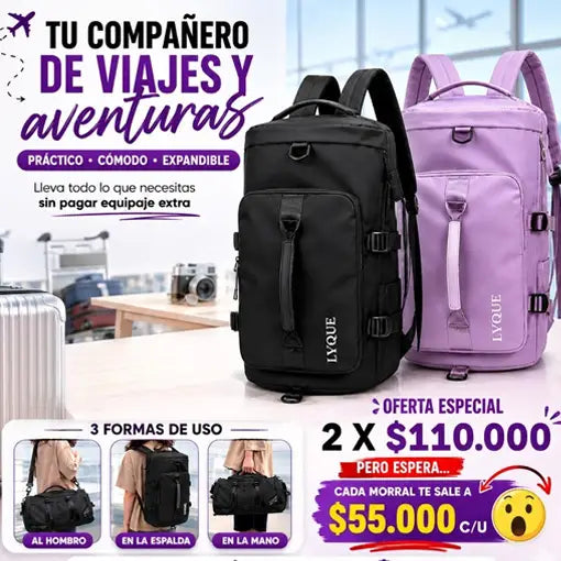 LLEVA 2 MORRALES VIAJEROS MORADOS😎🤩